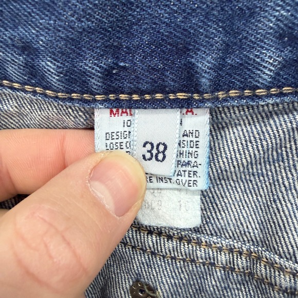 Vintage Calvin Klein Jeans Mens 38x33 Blue Stone Wash Union Made in USA - Picture 6 of 9